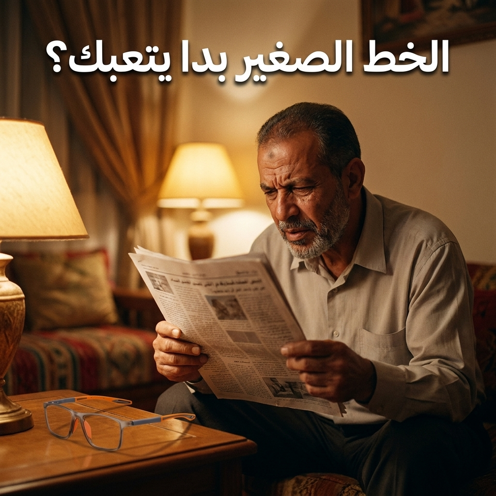 الخط الصغير بدا يتعبك؟